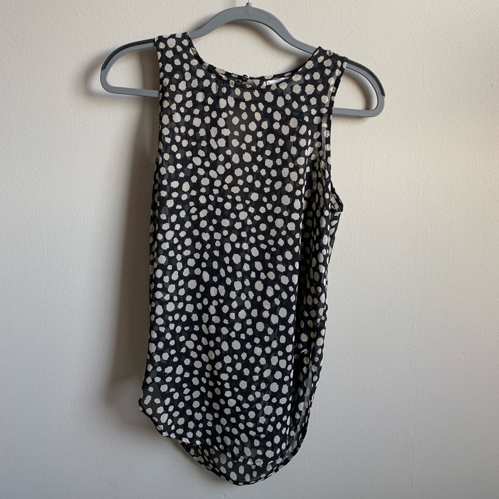 Open Back Sheer Tank Top